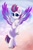 Size: 2731x4096 | Tagged: safe, artist:gleamydreams, zipp storm, pegasus, pony, g5, adorazipp, belly, chest fluff, cloud, cute, ear fluff, female, flying, looking at you, mare, sky, smiling, solo, spread wings, unshorn fetlocks, wings