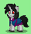 Size: 487x543 | Tagged: safe, artist:tough-fog, oc, oc only, oc:tough fog, pony, unicorn, pony town, clothes, design, green background, horn, male, red eyes, shadow, simple background, stallion, unicorn oc, unshorn fetlocks