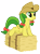 Size: 5603x7592 | Tagged: safe, artist:third uncle, edit, apple fritter, earth pony, pony, g4, absurd resolution, apple family member, bow, cowboy hat, cute, female, fritterbetes, green eyes, grin, hair bow, hat, hay bale, mare, pose, simple background, smiling, tail bow, transparent background, twin bows