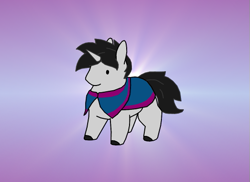 Size: 525x383 | Tagged: safe, artist:siegfriednox, artist:tough-fog, oc, oc:tough fog, pony, unicorn, chimken numget, horn, male, potato pony, simple background, solo, stallion, unicorn oc