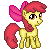 Size: 50x50 | Tagged: safe, artist:mel-rosey, apple bloom, earth pony, pony, g4, animated, blinking, female, filly, pixel art
