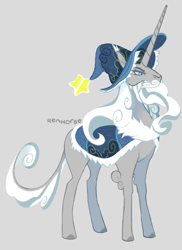 Size: 1271x1749 | Tagged: safe, artist:renhorse, star swirl the bearded, pony, g4, gray background, simple background, solo