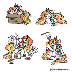 Size: 2550x2550 | Tagged: safe, artist:greenmaneheart, oc, oc only, oc:zipper, alicorn, pony, box, female, high res, mare, pony in a box, simple background, solo, transparent background
