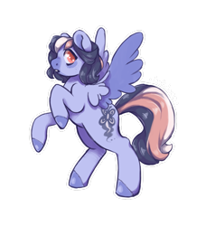 Size: 2339x2563 | Tagged: safe, artist:holidaye, oc, oc only, oc:doodlebug, pegasus, pony, bipedal, female, high res, mare, outline, simple background, solo, spread wings, transparent background, watermark, white outline, wings
