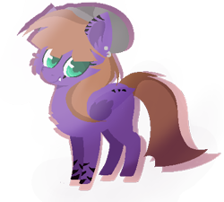 Size: 413x371 | Tagged: safe, artist:aonairfaol, oc, oc only, earth pony, pony, base used, beanie, chest fluff, ear piercing, earth pony oc, hat, piercing, simple background, solo, transparent background