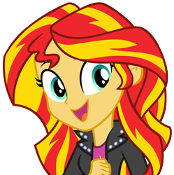 Size: 7084x7117 | Tagged: safe, artist:andoanimalia, sunset shimmer, equestria girls, g4, my little pony equestria girls: rainbow rocks, clothes, female, open mouth, simple background, solo, transparent background, vector