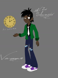 Size: 1280x1719 | Tagged: safe, artist:selenaede, artist:vanossfan10, oc, oc:the silversmith, equestria girls, g4, clothes, converse, cutie mark, doctor who, jacket, palindrome get, shoes, timelord