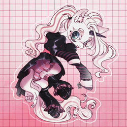 Size: 2500x2500 | Tagged: safe, artist:rottengotika, oc, oc only, oc:lunny tearful, pony, clothes, high res, skirt, solo