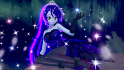 Size: 1919x1079 | Tagged: artist needed, source needed, safe, princess luna, human, equestria girls, g4, 3d, bare shoulders, clothes, dress, high heels, humanized, koikatsu, shoes, sleeveless, strapless