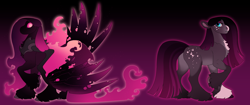 Size: 7868x3300 | Tagged: safe, artist:turnipberry, oc, commission, commissioner:reversalmushroom, next generation, offspring, parent:pinkie pie, parent:pony of shadows, parent:stygian