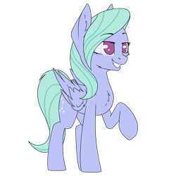 Size: 2000x2000 | Tagged: safe, artist:danger_above, derpibooru exclusive, flitter, pegasus, pony, g4, chest fluff, ear fluff, female, high res, mare, missing accessory, raised hoof, simple background, smiling, solo, standing, transparent background