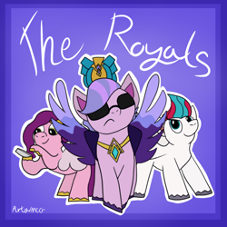 Size: 1080x1080 | Tagged: safe, artist:artyanimated, pipp petals, queen haven, zipp storm, pegasus, pony, g5, female, mare, mother and child, mother and daughter, royal sisters (g5), siblings, sisters