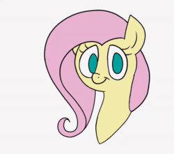 Size: 1000x882 | Tagged: safe, artist:dotkwa, fluttershy, pegasus, pony, g4, animated, bust, female, floppy ears, looking at you, mare, no sound, simple background, smiling, solo, webm, white background