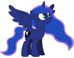 Size: 8000x6276 | Tagged: safe, artist:laszlvfx, princess luna, alicorn, pony, g4, absurd resolution, female, simple background, solo, transparent background, vector