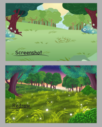 Size: 1140x1417 | Tagged: safe, artist:diamond06mlp, no pony, outdoors, scene interpretation, screencap reference, tree