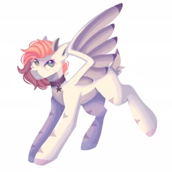 Size: 2048x2048 | Tagged: safe, artist:neonbugzz, oc, oc only, oc:daffodil, pony, art trade, high res, solo, wings