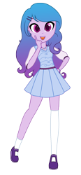 Size: 834x1796 | Tagged: safe, artist:azuventum, izzy moonbow, equestria girls, g4, g5, equestria girls-ified, female, g5 to equestria girls, g5 to g4, generation leap, open mouth, open smile, simple background, smiling, solo, standing, transparent background