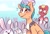 Size: 2616x1770 | Tagged: safe, alternate version, artist:oofycolorful, part of a set, hitch trailblazer, sprout cloverleaf, earth pony, pony, rabbit, g5, animal, chest fluff, critter magnet, cute, hitch trailblazer gets all the critters, hitchbetes, male, open mouth, open smile, smiling, sprout is not amused, stallion, stupid sexy hitch trailblazer