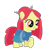 Size: 423x435 | Tagged: safe, artist:evergreen2024, apple bloom, earth pony, pony, g4, clothes, cosplay, costume, dress, female, filly, gods' school, hygieia, simple background, solo, transparent background