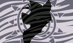 Size: 3333x2000 | Tagged: artist needed, safe, zebra, flag, high res, stripes, tattoo, tribal, tribal tattoo, zebradom, zebrica