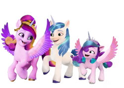 Size: 905x642 | Tagged: safe, artist:soft_angel, edit, princess cadance, princess flurry heart, shining armor, alicorn, pony, unicorn, g4, g5, base used, crown, fake, faker than a three dollar bill, female, g4 to g5, generation leap, jewelry, male, regalia, simple background, transparent background