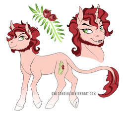 Size: 1500x1389 | Tagged: safe, artist:owlcoholik, oc, oc only, oc:oleander, pony, unicorn, leonine tail, male, offspring, parent:flam, parent:spoiled rich, simple background, solo, stallion, tail, white background