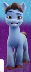 Size: 476x1090 | Tagged: source needed, safe, screencap, earth pony, pony, g5, my little pony: a new generation, spoiler:my little pony: a new generation, 3d, johnny orlando, male, ponified, smiling, solo, stallion, unnamed character, unnamed pony