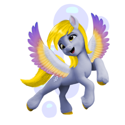 Size: 1080x1080 | Tagged: safe, artist:soft_angel, edit, derpy hooves, pegasus, pony, g4, g5, base used, female, g4 to g5, generation leap, mare, simple background, transparent background, wings