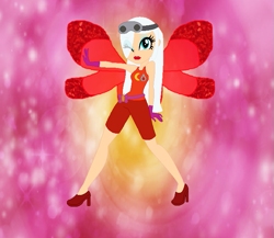 Size: 721x626 | Tagged: safe, artist:pupkinbases, artist:user15432, fairy, human, equestria girls, g4, barely eqg related, base used, bayonetta, charmix, clothes, crossover, equestria girls style, equestria girls-ified, fairy wings, fairyized, gloves, goggles, high heels, jeanne, looking at you, one eye closed, red shoes, red wings, shoes, solo, sparkly background, wings, wink, winking at you, winx, winx club, winxified