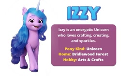 Size: 538x341 | Tagged: safe, izzy moonbow, pony, unicorn, g5, character introduction, solo