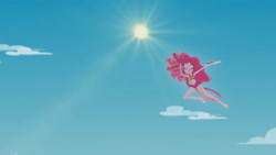 Size: 3410x1920 | Tagged: safe, screencap, pinkie pie, equestria girls, equestria girls series, g4, too hot to handle, barefoot, beach, clothes, eyes closed, feet, female, geode of sugar bombs, high res, jewelry, kite, magical geodes, necklace, one-piece swimsuit, pinkie pie swimsuit, sleeveless, solo, sun, swimsuit, wallpaper