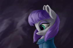 Size: 3375x2250 | Tagged: safe, artist:flusanix, maud pie, earth pony, pony, g4, bust, female, high res, looking down, mare, profile, solo