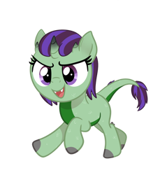 Size: 900x1028 | Tagged: safe, artist:nivimonster, oc, oc only, oc:emerald night, hybrid, pony, female, filly, simple background, solo, transparent background