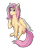 Size: 2000x2501 | Tagged: safe, artist:autumnsfur, part of a set, fluttershy, pegasus, pony, g4, g5, chest fluff, g4 to g5, high res, simple background, sitting, solo, transparent background, unshorn fetlocks