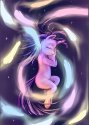 Size: 1861x2596 | Tagged: safe, artist:stratodraw, twilight sparkle, unicorn, semi-anthro, g4, arm hooves, feather, solo, stars