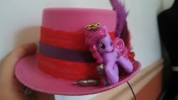 Size: 1632x918 | Tagged: safe, artist:darkfeyarts, artist:smerkalot, berry punch, berryshine, g4, bottle, craft, hat, irl, photo, toy