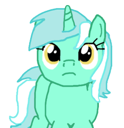 Size: 744x770 | Tagged: safe, artist:strelokfaggot, lyra heartstrings, pony, unicorn, g4, 1000 hours in ms paint, looking at you, simple background, solo, transparent background