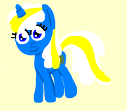 Size: 623x548 | Tagged: safe, artist:boyiepony34, sunbeam, pony, unicorn, g1, g4, adorabeam, cute, female, g1 to g4, generation leap, mare, simple background, smiling, solo, tan background