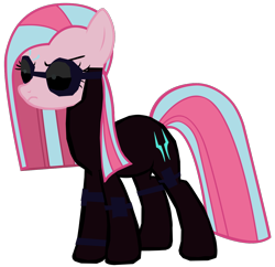 Size: 1280x1239 | Tagged: safe, artist:benpictures1, pinkie pie, earth pony, pony, comic:the storm kingdom, g4, my little pony: the movie, bad end, bodysuit, clothes, command 6, commander pinkie diana pie, crystal of light, female, goggles, inkscape, mare, pinkamena diane pie, simple background, solo, transparent background, vector