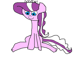 Size: 1768x1360 | Tagged: safe, artist:coltfan97, diamond tiara, earth pony, pony, g4, 1000 hours in ms paint, simple background, sitting, white background