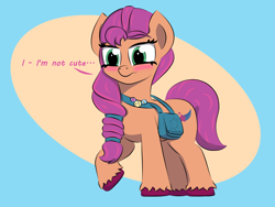 Size: 4160x3120 | Tagged: safe, artist:sugardotxtra, sunny starscout, earth pony, pony, g5, my little pony: a new generation, blatant lies, blushing, female, heart eyes, i'm not cute, mare, wingding eyes