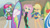 Size: 3410x1920 | Tagged: safe, screencap, applejack, fluttershy, rainbow dash, human, blue crushed, equestria girls, g4, my little pony equestria girls: better together, applejack's beach shorts swimsuit, applejack's hat, beach, belly button, butterfly hairpin, cap, clothes, cowboy hat, cute, delicious flat chest, female, fluttershy's wetsuit, geode of fauna, geode of super speed, geode of super strength, hairpin, hat, high res, jewelry, magical geodes, midriff, necklace, rainbow dash's beach shorts swimsuit, rainbow flat, shyabetes, sleeveless, smiling, surfboard, swimming trunks, swimsuit, wetsuit