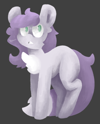 Size: 910x1127 | Tagged: safe, artist:bruzzums, oc, oc only, oc:breezy, pony, gray background, painting, simple background, solo