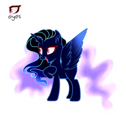 Size: 1280x1207 | Tagged: safe, artist:stardustshadowsentry, alicorn, pony, female, mare, offspring, parent:nightmare moon, parent:tantabus, simple background, solo, transparent background