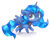 Size: 1820x1504 | Tagged: safe, artist:lina, princess luna, alicorn, crystal pony, pony, g4, blush sticker, blushing, chibi, crystal, crystal luna, crystallized, female, happy, horn, princess, solo, wings