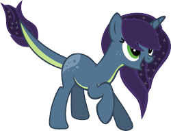 Size: 659x504 | Tagged: safe, artist:flower-dash, oc, oc only, oc:night crystal, dracony, hybrid, freckles, green eyes, horn, interspecies offspring, offspring, open mouth, open smile, parent:rarity, parent:spike, parents:sparity, raised hoof, simple background, smiling, solo, standing, transparent background