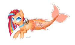 Size: 4411x2660 | Tagged: safe, artist:keeka-snake, oc, oc only, hybrid, merpony, female, interspecies offspring, magical lesbian spawn, offspring, parent:pinkie pie, parent:princess skystar, parents:skypie, simple background, solo, transparent background, watermark