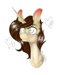 Size: 2821x3304 | Tagged: safe, artist:fantisai, oc, oc only, pony, unicorn, blushing, bust, high res, horn, nose wrinkle, simple background, smiling, solo, transparent background, unicorn oc