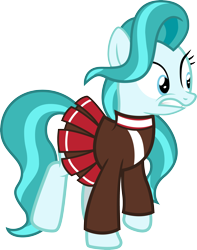 Size: 3162x4008 | Tagged: safe, artist:surprisepi, lighthoof, earth pony, pony, 2 4 6 greaaat, g4, blue eyes, cheerleader, cheerleader outfit, clothes, female, gritted teeth, high res, mare, simple background, skirt, solo, transparent background, vector