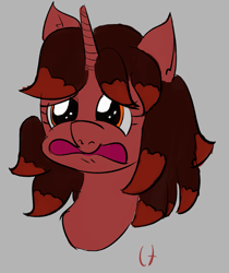Size: 903x1076 | Tagged: safe, oc, oc only, oc:eventhorizon, pony, unicorn, about to cry, face, female, sad, solo